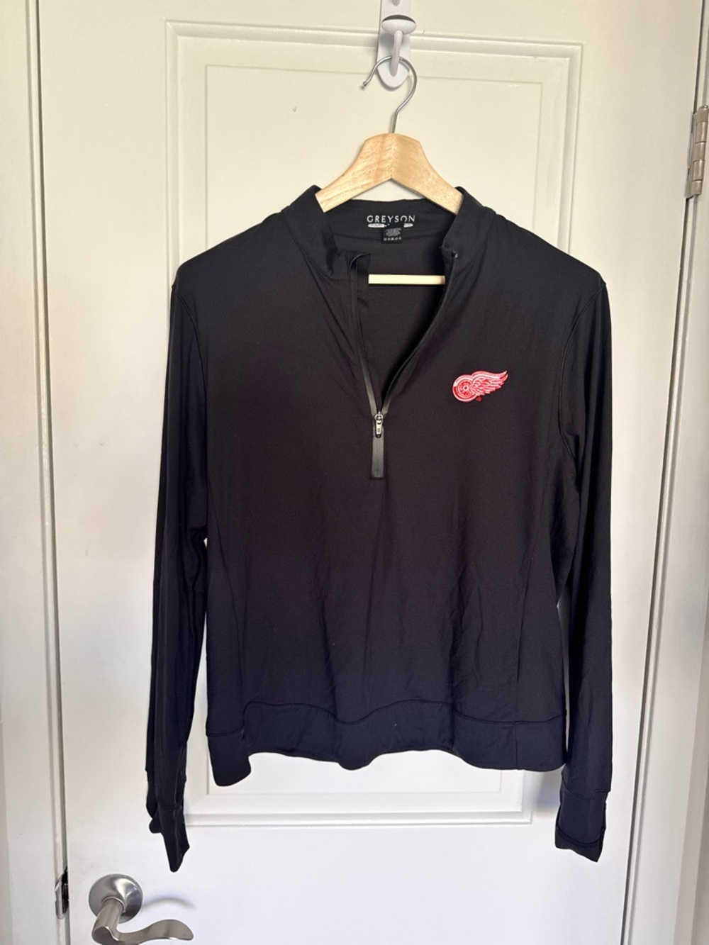 Greyson x Detroit Red Wings Black Quarter Zip Pullover Golf NHL XL